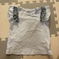 ゴールデンベアー、フリル付きTシャツ ライトブルー100