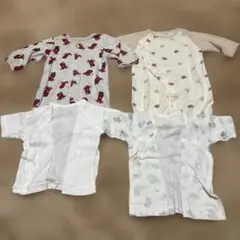 短肌着と服4点セット タコ・クマ柄