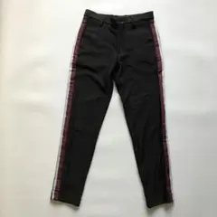 ★美品★ZARA トラックパンツ サイドライン スラックス S 黒 側章