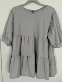 グレーのティアードチュニック LL