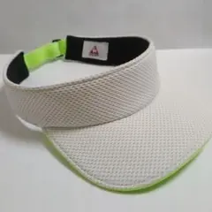 le coq sportif メッシュバイザー ホワイト/グリーン
