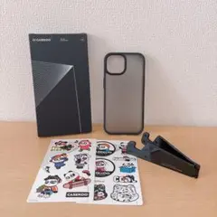［CASEKOO] iPhone15 ケース スタンド付 ブラック シンプル