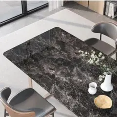 VEELIKE リメークシート 黒大理石 40cm ×3m