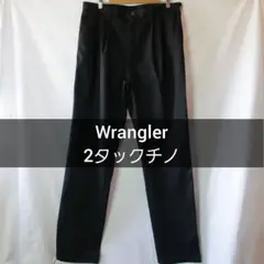 Wrangler 2タックチノ 黒 ブラック チノパン 34
