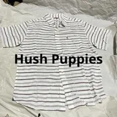 【Hush Puppies / ハッシュパピー】 ストライプ 半袖シャツ LL