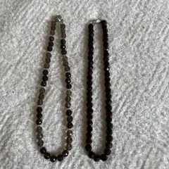 スモーキークォーツとブラックオニキスのネックレス