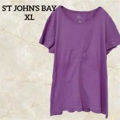 S'T JOHN'S BAY 【XL】紫色 Tシャツ カットソー パープル