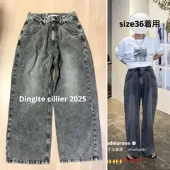 新品Dingite cillier2025AWタックワイドデニム36