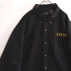 2542 Edwards　長袖ワークシャツ　2XL　黒　刺繍ロゴ　ビックUS古着