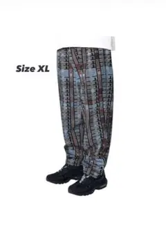 【新品未使用】c.e check print denim wide chino