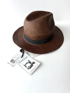 麦わら帽子。イタリア製。サイズ57 Borsalino style
