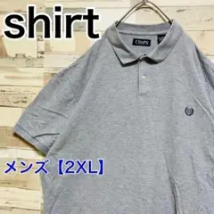 YF24【US輸入】CHAPS　半袖ポロシャツ【メンズ2XL】グレー