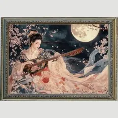 Ｐ1005　弁財天　繁盛・学問の成就　【開運•絵画風•ヒーリングアート】