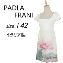 【イタリア製】パオラフラーニ 『洗える』ドレス織り ワンピース 花柄 お洒落◎