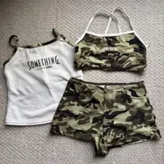 SOMETHING. 迷彩 セパレート水着セット