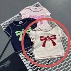 【新品★タグ付き】HTH ribbon tee 半袖 Tシャツ