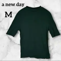 a new day 【M】 半袖Tシャツ ダークグリーン