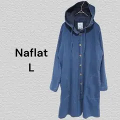 Naflat フード付きジャケット Lサイズ インディゴブルー