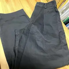 UNIQLO U 黒 ワークパンツ　テーパード　ブラック　ユニクロ　レディース