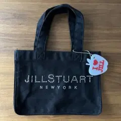 JILL STUART 黒 トートバッグ ストーンロゴ