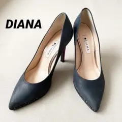 DIANA ダイアナ グリッター スエード バイカラー 22ハーフ 日本製