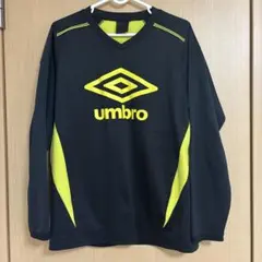 umbro Vネックロングスリーブシャツ 黒/黄