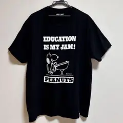 美品【UNIQLO】PEANUTS スヌーピー Tシャツ ブラック XXL