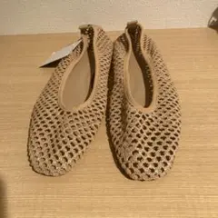H&M フラットシューズ 40 メッシュパンプス