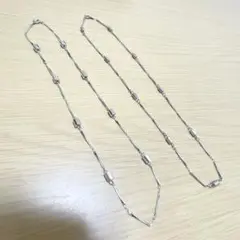 シルバーカラー ネックレス 2本セット
