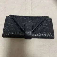 ヒロコハヤシ 長財布 黒型押し
