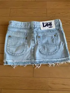 Lee ライトブルー フリンジミニスカート
