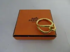 BET3★エルメス/HERMES ジャンボ スカーフリング ゴールド 箱付き
