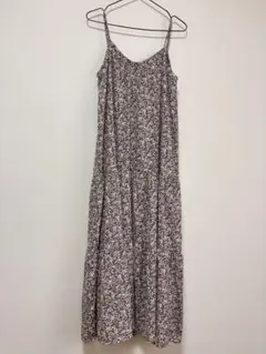 花柄キャミソールロングワンピース