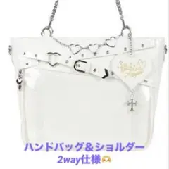 Y2K ゴシックパンク風 チェーンベルト付き痛バック☆