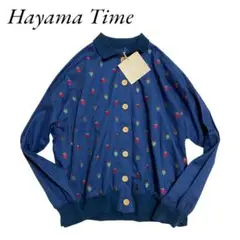 【新品タグ付】Hayama Time いちご柄　刺繍　トップス　木ボタン　羽織り