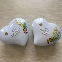 GODIVA ハート型スチール缶 2個セット2019年