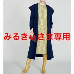 セルフォード ネイビー リバーコート 美品 軽量 裏レース刺繍 36 Sサイズ