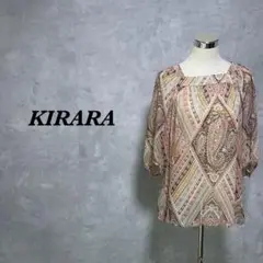 KIRARA ブラウス ペイズリー 柄 バックロング マルチカラー M 4223