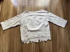 BEARDSLEY 後ろレースベージュ カットソー スウェット ビアズリー