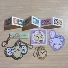 【6点セット】 ちいかわ うさぎ モモンガ キーホルダー シール