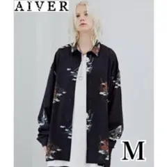 AIVER ✨良品✨ 和柄 長袖シャツ 風神雷神 オーバーサイズ M