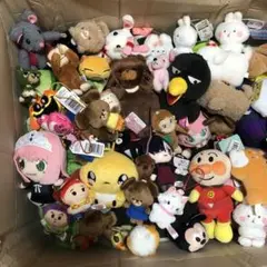 大量 ぬいぐるみ 新品 中古 まとめ売り 3段詰め ダンボール キーホルダー