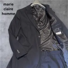 marie claire homme スーツセットアップ　ネイビー BB6