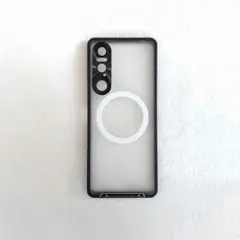 スマートフォンケース 黒 ブラック バンパーアルミ製 磁力リング