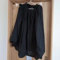 黒色　コットンロングスカート
