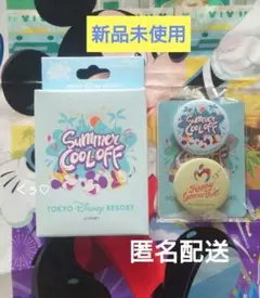 【新品】ディズニー　ミセス　コラボ　カンバッジ　ステッカー　サマークールオフ