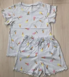 GU ルームウェア　アイスクリーム　セットアップ　キッズ　110