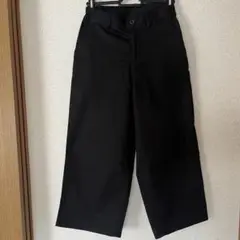 DHC 黒 ワイドパンツ サイドゴム入り 9号