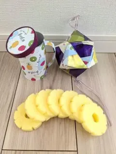 パイナップル　輪切り/おままごと/くす玉/缶/折り紙/インテリア/子どもの作品