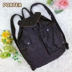 PORTER ポーター リュック ナイロン タンカー 巾着 ブラック 日本製